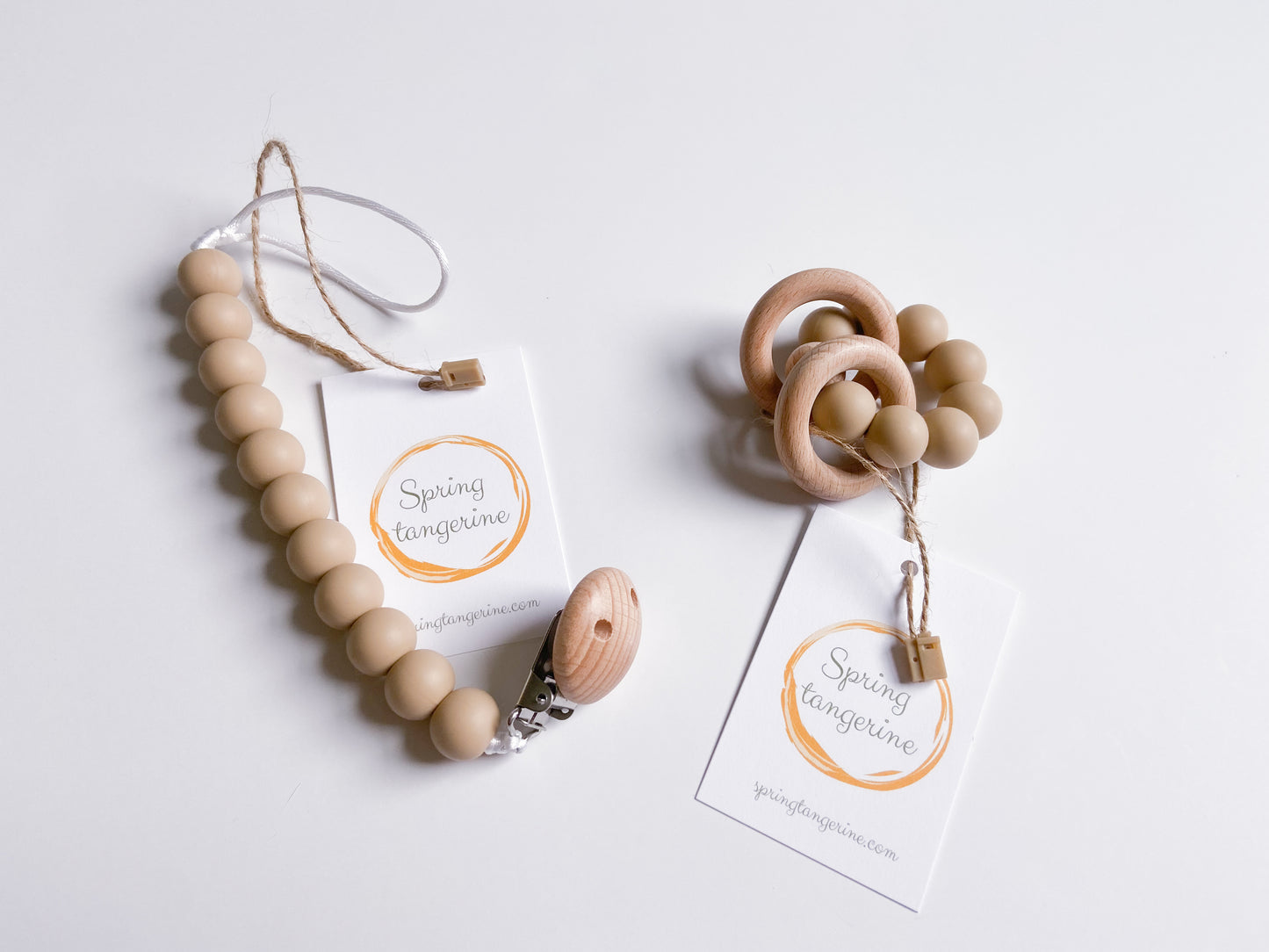 Baby Natural Wood & Silicone Teether: 3 M+