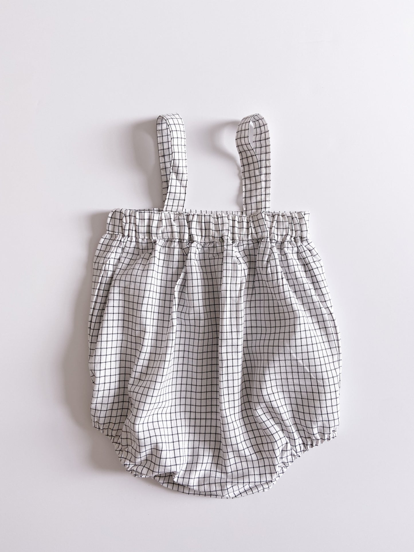 Plaid Baby Romper with a Hat