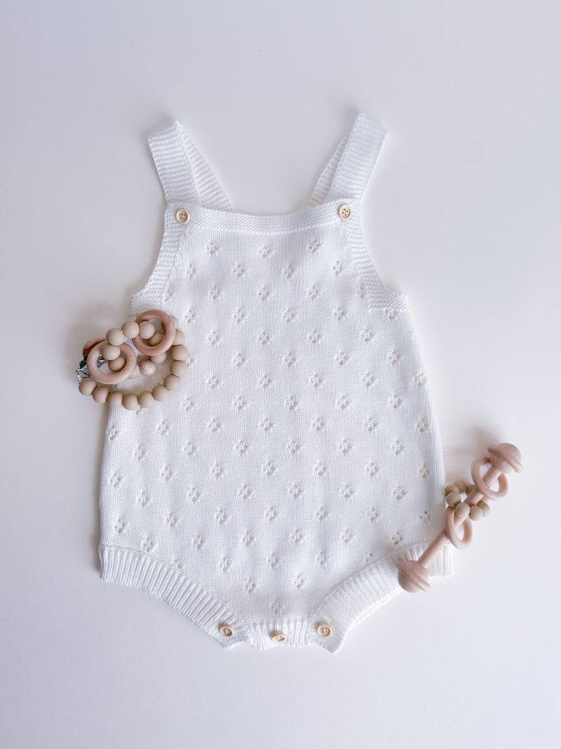 Eyelet Knit Romper