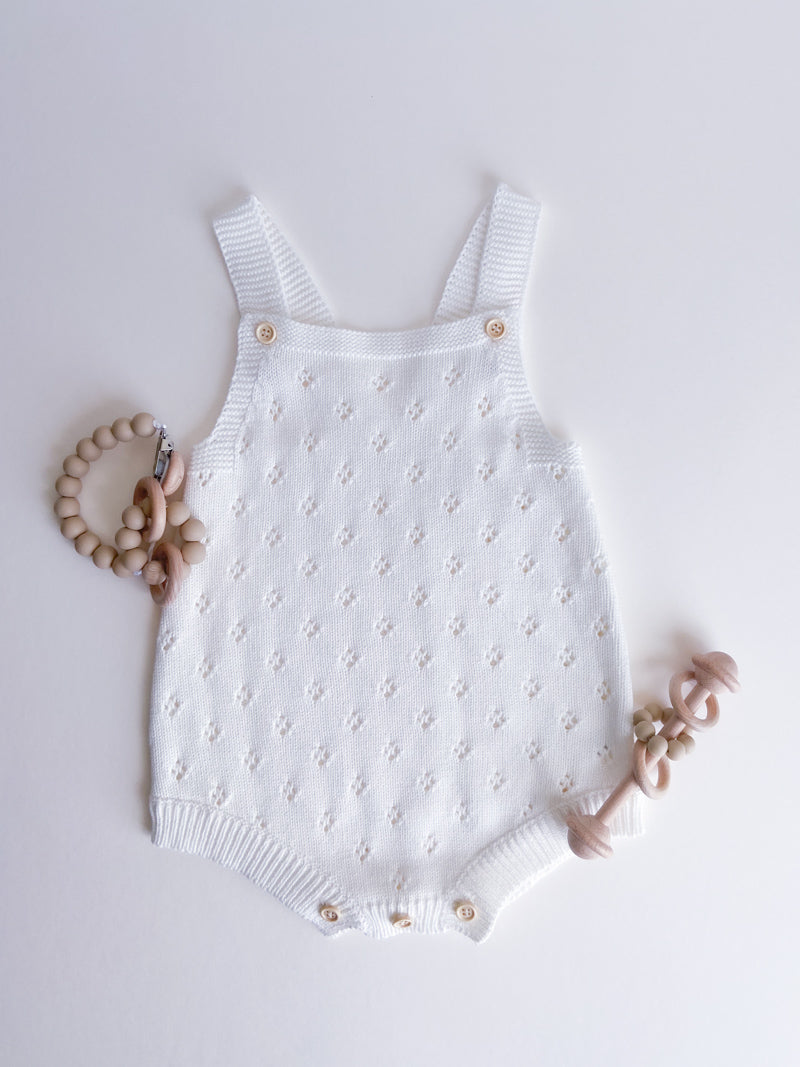 Eyelet Knit Romper